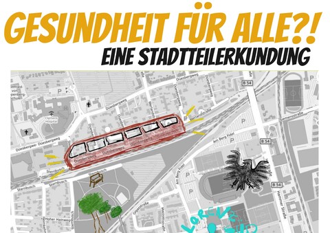 Gesundheit in der nachhaltigen Stadt: Stadtteilerkundung Berg Fidel - Plakat