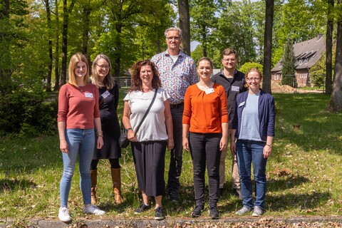 Das Projektteam: Julia Gründing (Münster Marketing), Heike Schwalm (Kulturamt), Stefanie Siegl (Konversionsmanagement), Harald Koops (Immobilienmanagement), Viola Keller (Münster Marketing), Patrick Suhre (Immobilienmanagement), Sigrid Engelmann (Stadtplanungsamt).