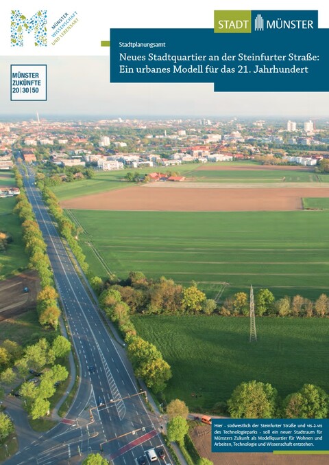 Das Cover der Broschüre Neue Stadtquartiere an der Steinfurter Straße: Ein urbanes Modell für das 21. Jahrhundert