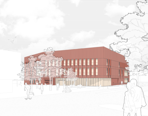 Visualisierung des Stadtteihauses in Coerde