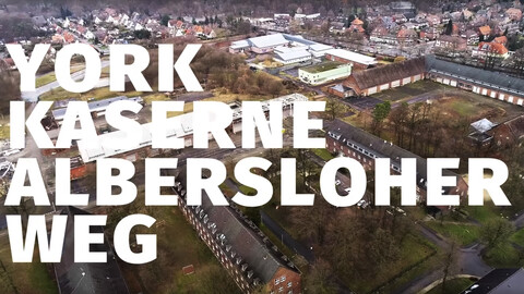 York Kaserne Albersloher Weg - Screenshot aus dem Drohnenflug 2018