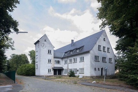 Das Uhrenturmgebäude in Gievenbeck 