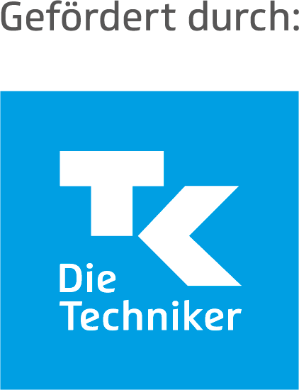 Gefördert durch Techniker Krankenkasse (Logo)